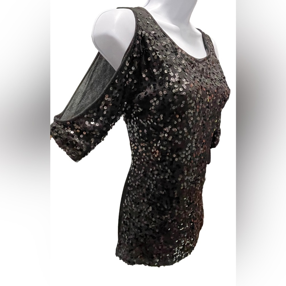 Black Sequin Shirt